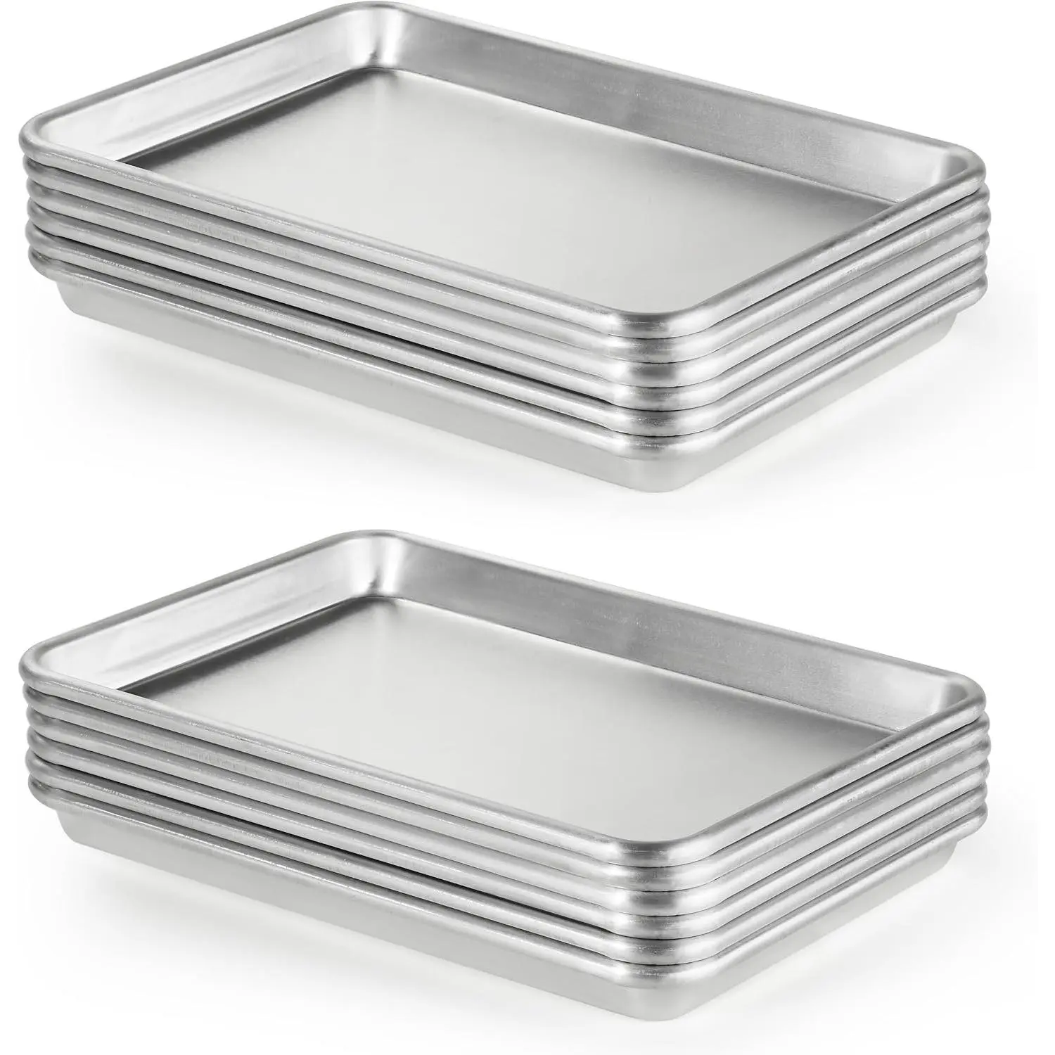 12 Pack  Sheet Pan, NSF Listed Half Size 13 x 9 inch Commercial Bakery Cake Bun Pan, Baking Tray