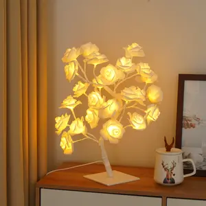 New LED Artificial Rose Table Display Tree Ambience Lights, Bedroom Decorative Lights, Gift, Night Light