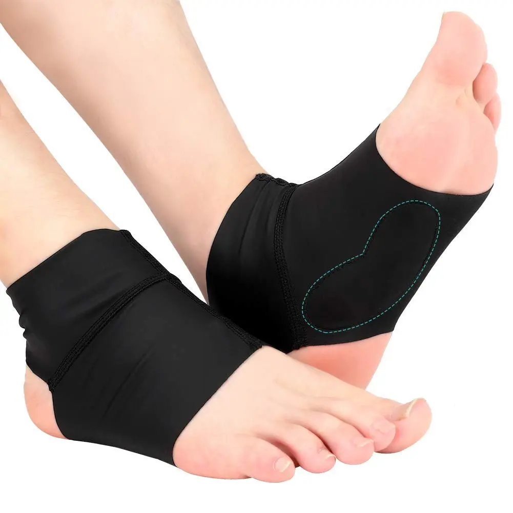Plantar Fasciitis Arch Socks with Gel Pads, Arch Ankle Support Sleeves for Flat Feet, Compression Ankle Arch Brace Wrap for Men and Women, Heel Spurs, High/Low Arch Relief, 1 Pair