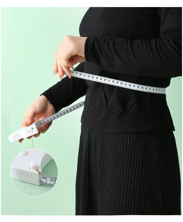 Automatic Retractable Tape Measure,Self Locking Pin & Retract Button, Precise Waist Measuring Tool