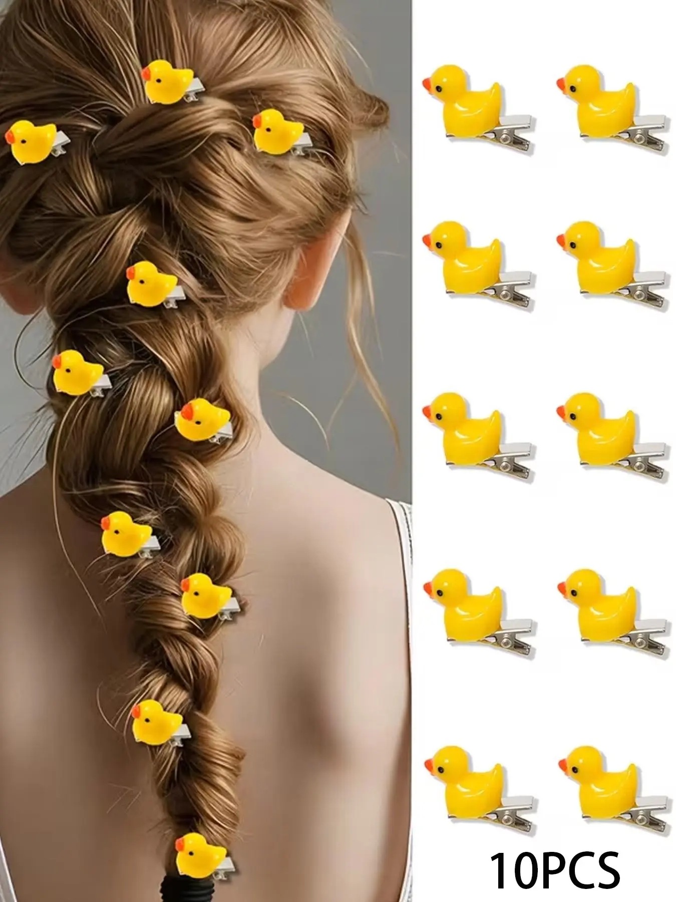 10pcs Women's Mini Duck Hair Clips, Sweet and Cute Style, Perfect for Daily Use, Adorable Accessory for Everyday