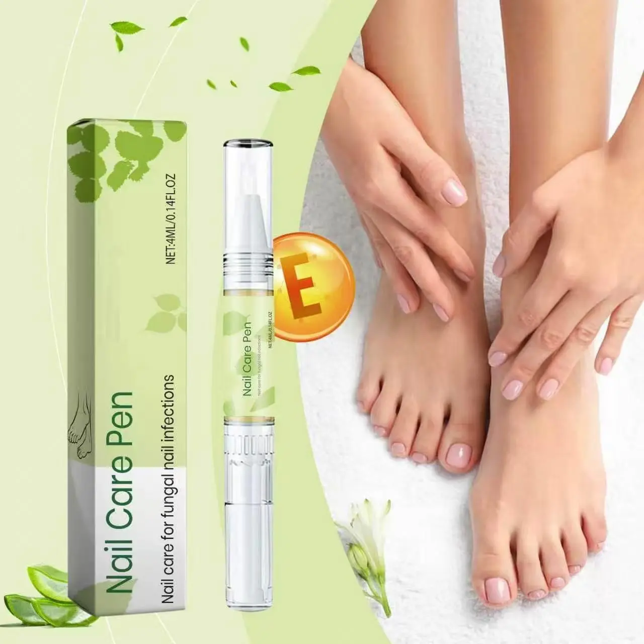 Nail Care Pen, Moisturize & Repair Nails, Strengthen Brittle Nails, Gentle Cleansing Nail Treatment for Discolored Damaged Nails DIY Manicure