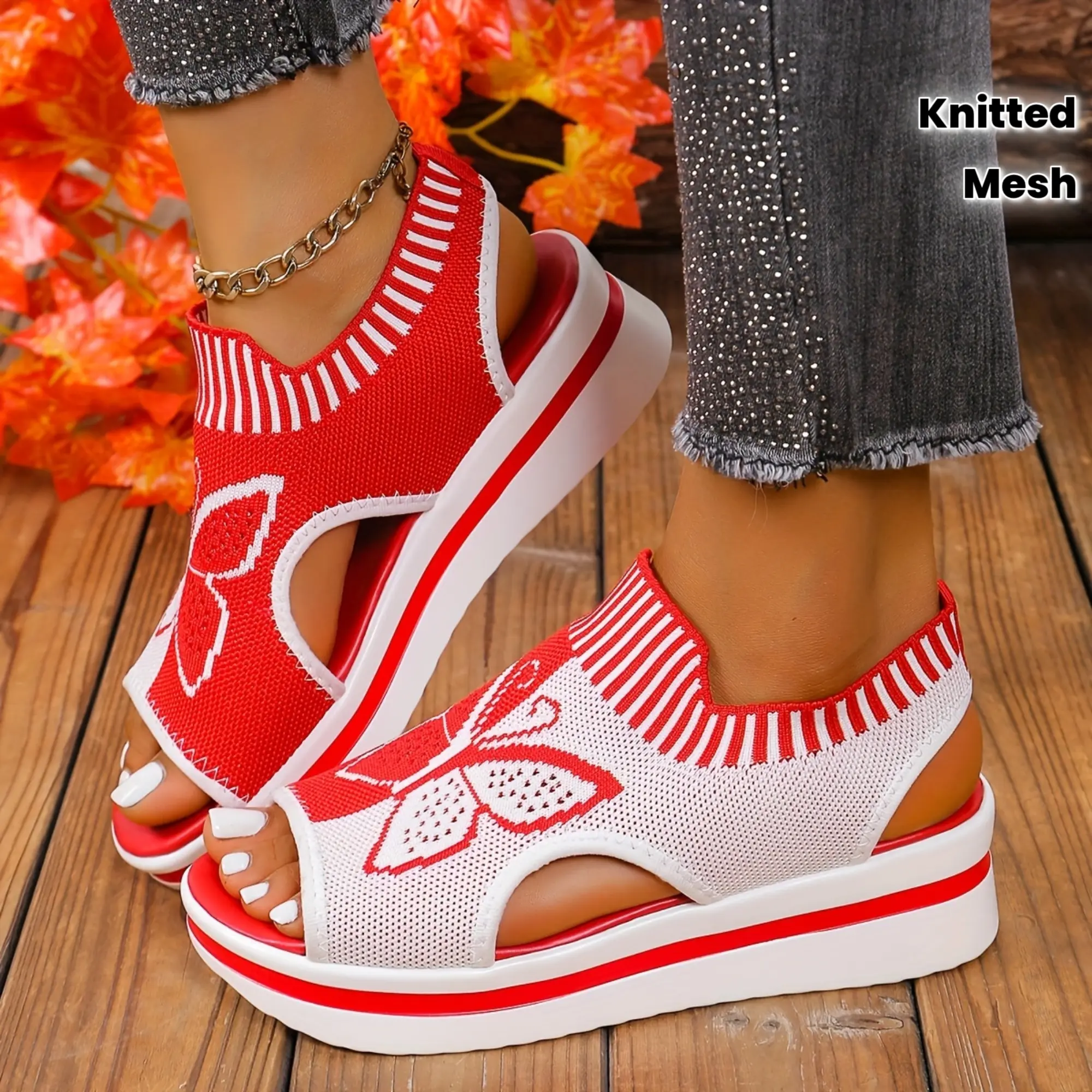 Women's Aesthetic Beach Bum Casual Sandals, Breathable Airless Knitted Mesh Open-Toe Footwear with Strappy Back Design, Aesthetic Women's Casual Sandals, Airless Mesh Women's Casual Sandals