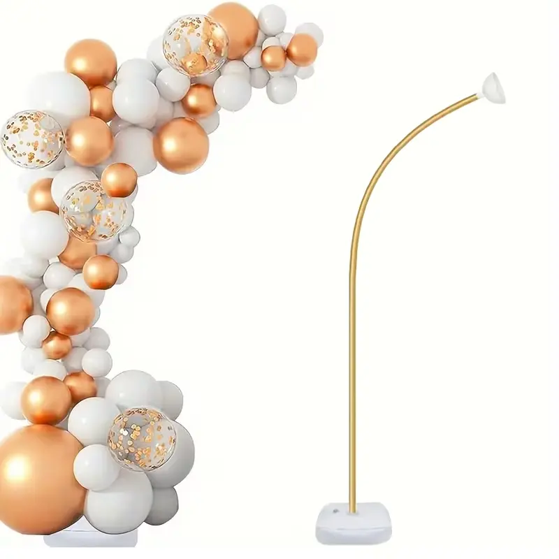 Flexible Floor Balloon Arch Stand 8.2FT, Adjustable Balloon Arch, Bendable Structure with Base & Backdrop, Multi-use Decor for Wedding, Birthday, Yard, Lawn and Family Gatherings Balloon Arch Kit, Balloon Arch Set