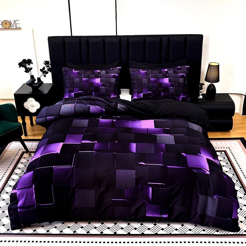 3 cool tech digital printed material quilt cover sets, four-season products, in red and blue, with four sizes (twin bed, double bed, queen size bed, king size bed) (1 bedspread + 1/2 pillowcases, no filling)