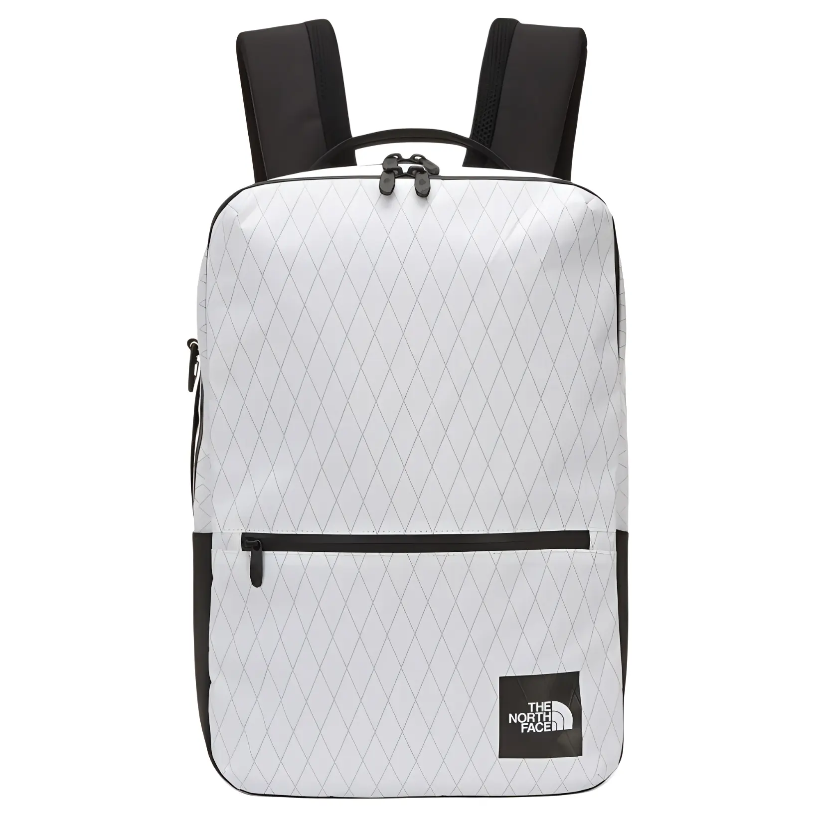 The North Face 29L Outdoor Backpack for Men and Women – Trendy Logo-Patch Style in White Polyester-Nylon