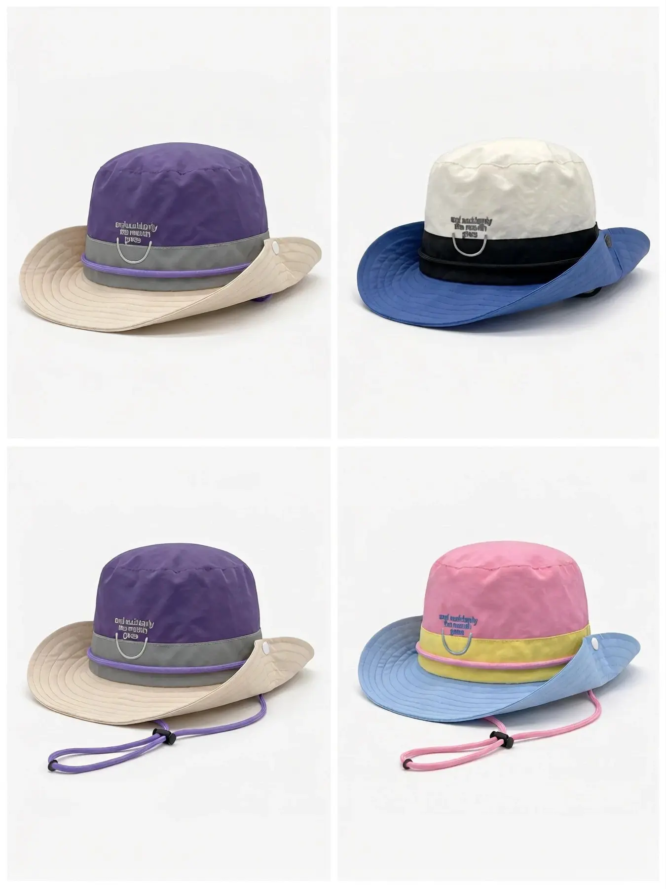 Outdoor Hiking Sunshade Hat, Rainproof Waterproof Quick-Dry Foldable Cap, UV Protection Wide Brim Fisherman Hat for Summer, Unisex Adult Kids