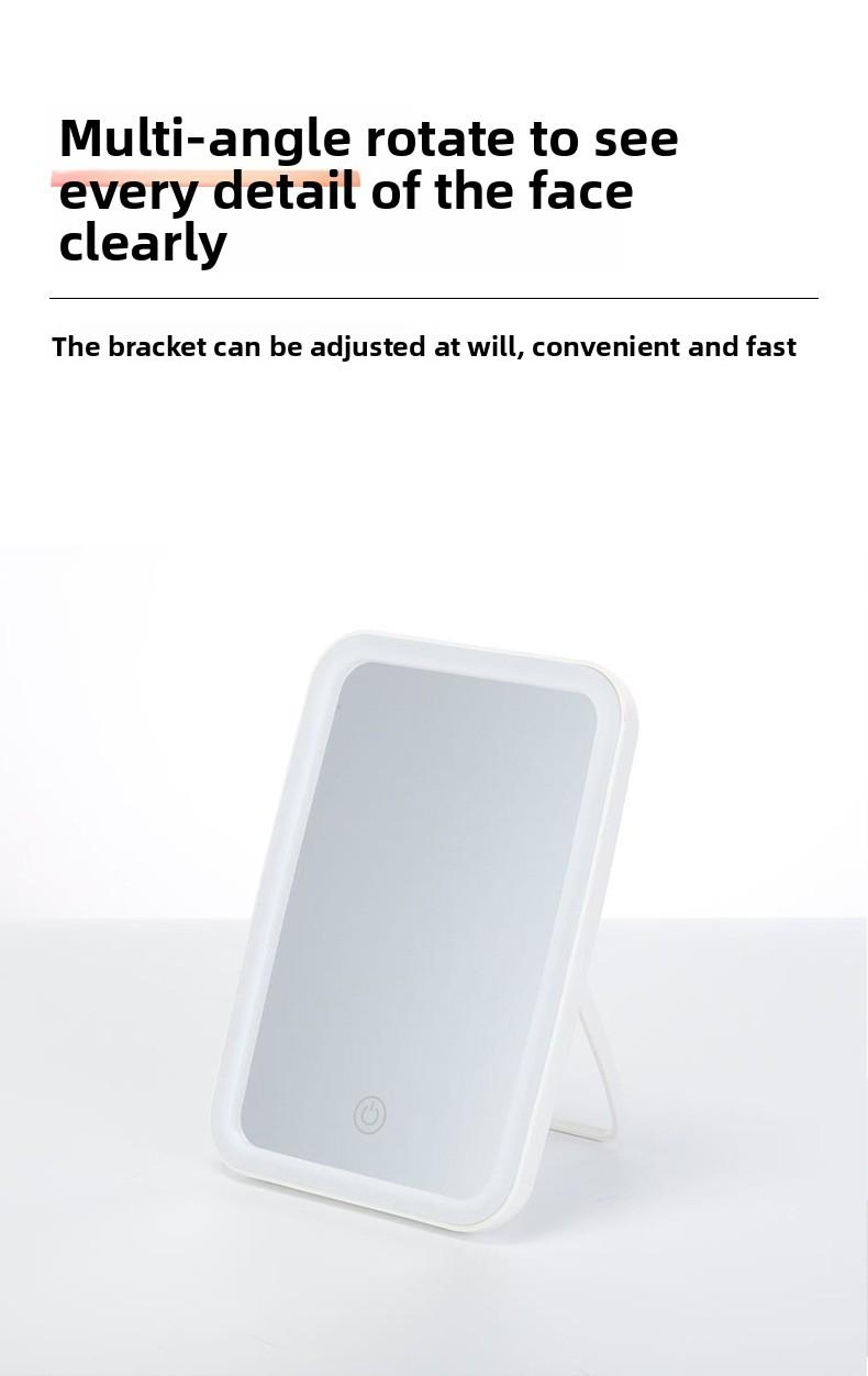 LED Makeup Mirror - Desktop Vanity Mirror with Lights, Foldable, Portable, and Travel-Friendly - Home Beauty and Fill-Light Mirror