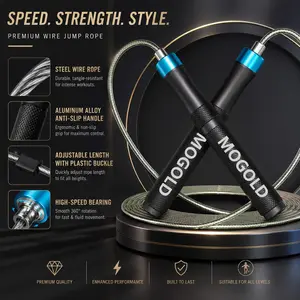 Mogold Speed Jump Rope, Smooth Durable Design, Indoor Fitness Training, High-Speed Bearings, Ideal for Home Workouts