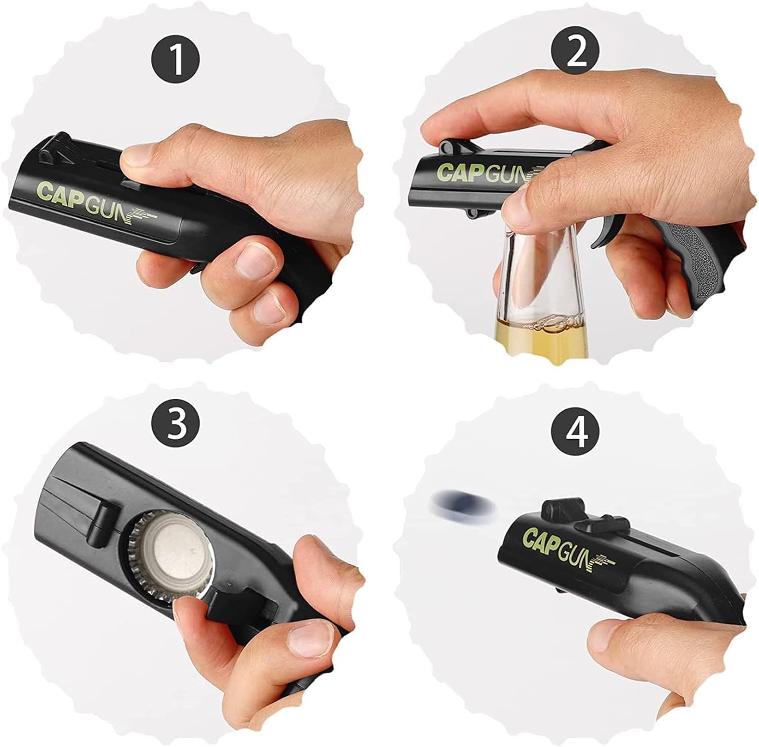 CapGun Beer Bottle Opener 1 Count Fun Design Perfect for Family Parties Barbecues Outdoor Gatherings Home Bar Accessories Portable Gift Box New 13x6cm