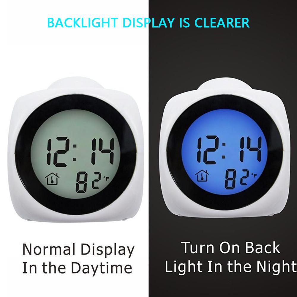 Creative Digital Alarm Clock, 1 Count Desktop Clock with Temperature Display, LED Projection Alarm Clock, Home Decor, Gift for Friend