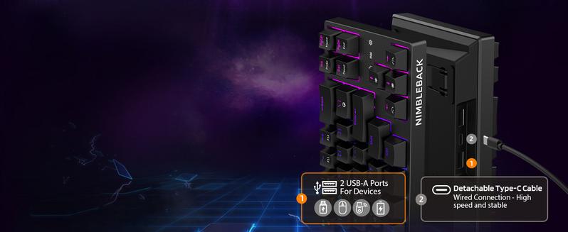 LTC NB681 Nimbleback Wired 65% Mechanical Keyboard, RGB Backlit Ultra-Compact 68 Keys Gaming Keyboard with Hot-Swappable Switch and Stand-Alone Arrow/Control Keys (Hot Swappable Red Switch, Black)