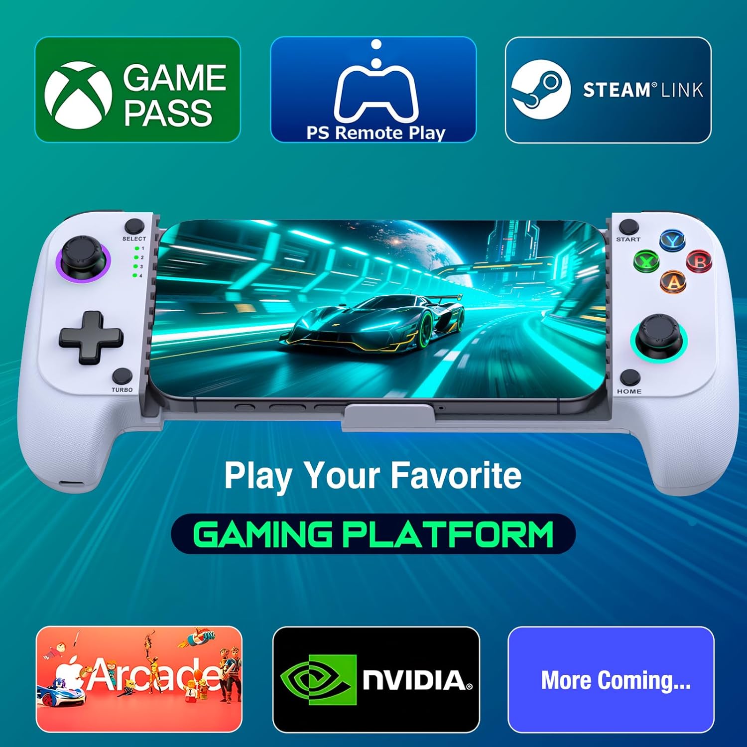 for   Controller - Compatible with  16/15 & Android, Mobile Gaming Controller with Hall Joysticks, Phone Case Support,  Phone Controller for   Pass, Steam Link & More,