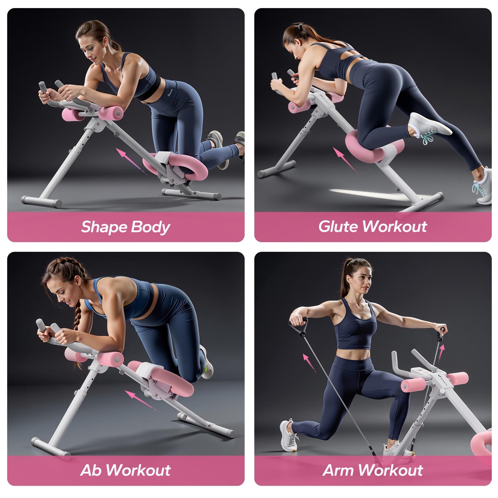 Adjustable Abdominal Training Machine, with LCD Monitor, Foldable Abdominal Exercise Machine, Suitable for Abs, Arms, Legs, Glutes Shaper,  Suitable for Home Gym, Sports Equipment, Outdoor Fun
