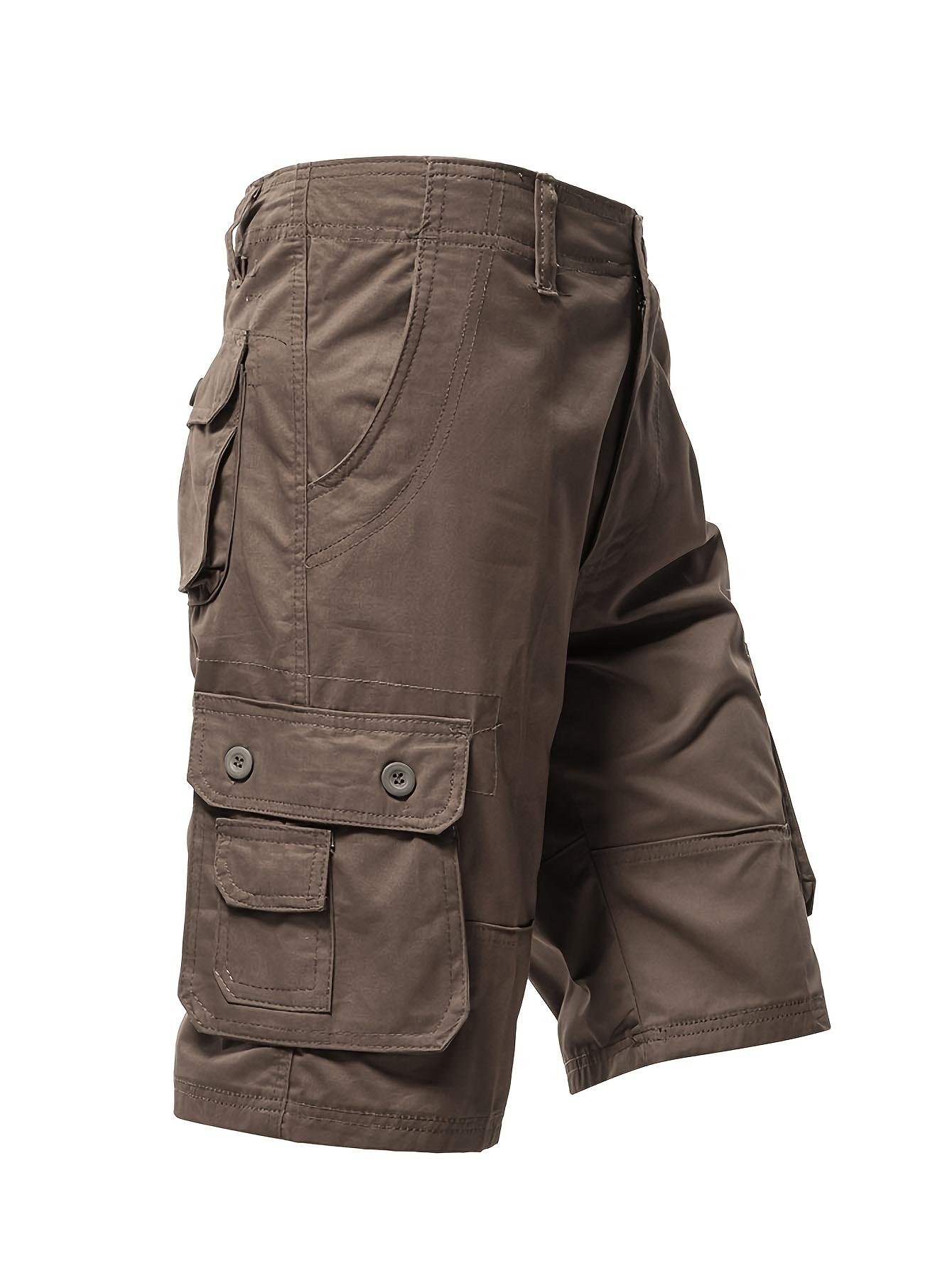 6-pack men’s cargo pants, tactical men’s shorts, men’s shorts with multifunctional pockets, suitable for golf and outdoor activities, men’s hiking shorts, wear-resistant, wrinkle-resistant, breathable shorts