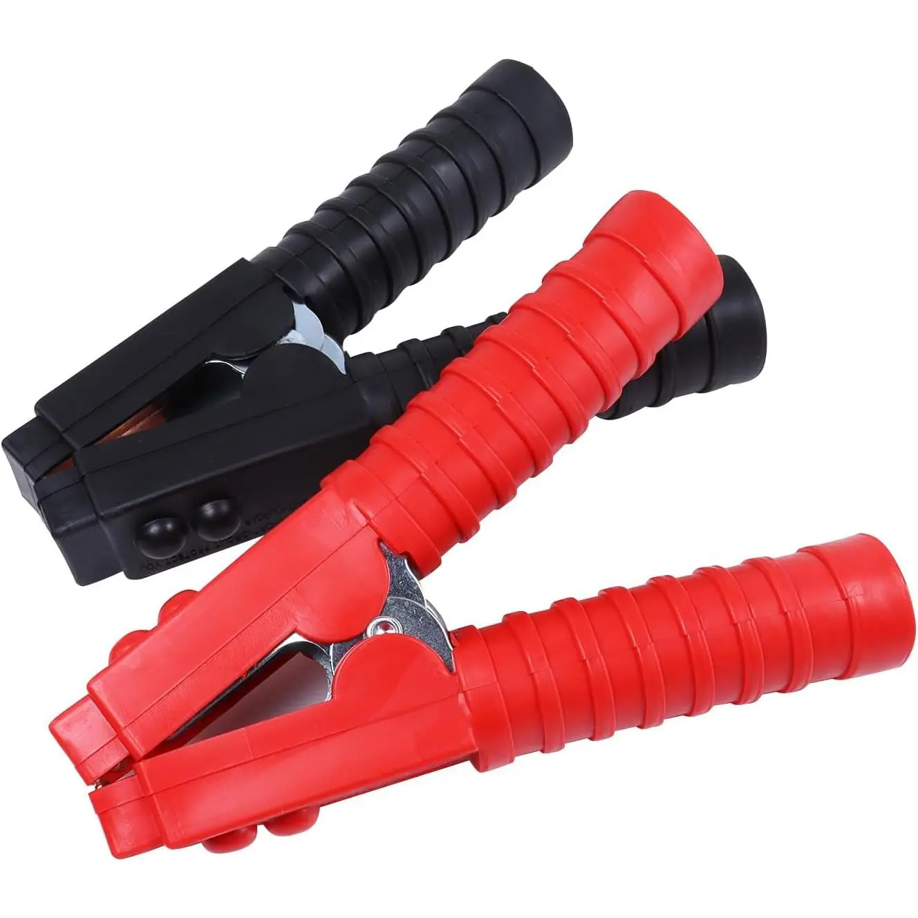 Pure Copper 1500A High Current Clip Set, Heavy Duty Battery Cable Clamp Replacement (Black + Red, 2PCS) with Insulated Grip for Cars/SUVs/RVs, 1500A Rating