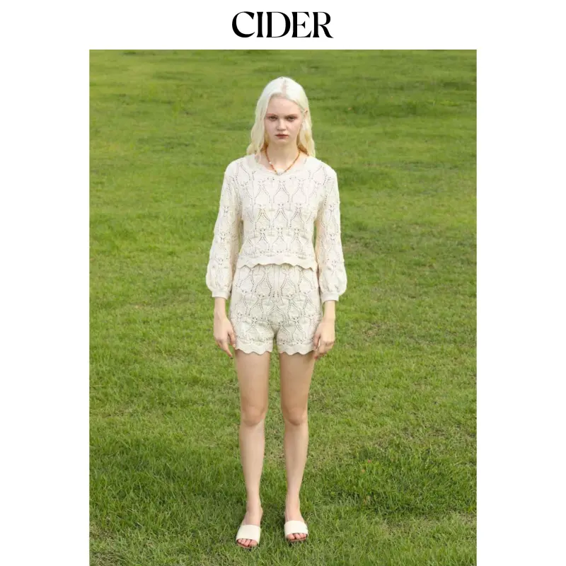 Cider Love At The Louvre Knitted Shorts