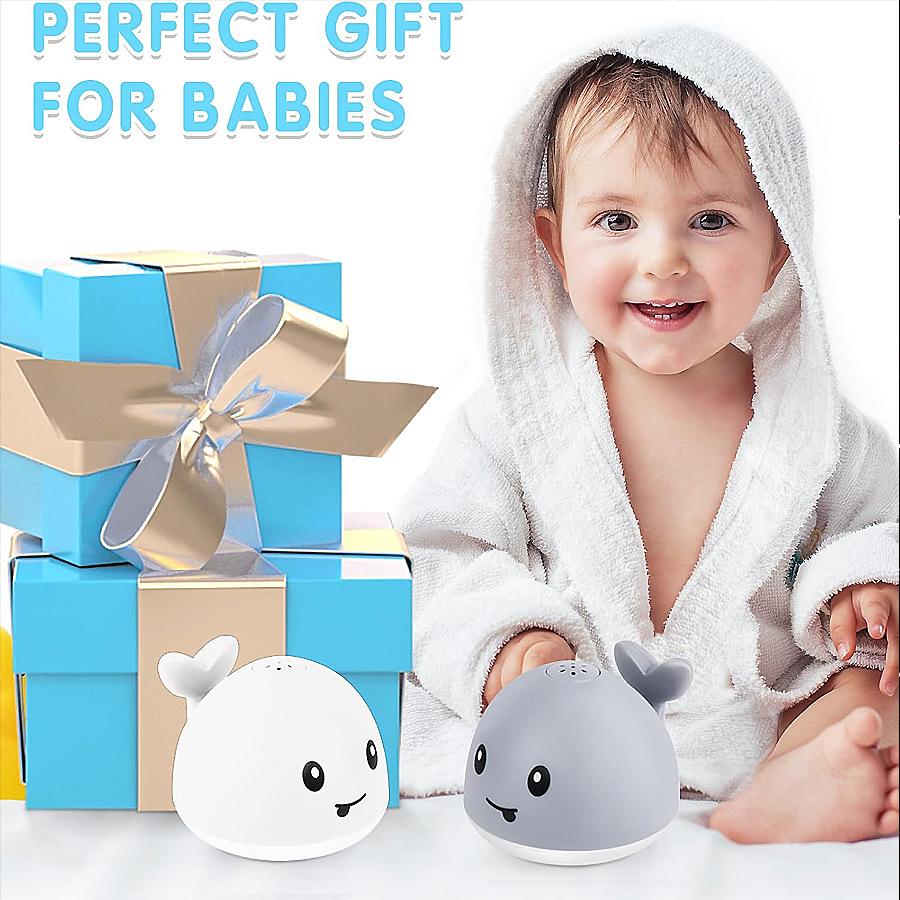 [Upgraded] Viral Whale Bath Toy Sprinkler with RGB Lights| USB Rechargeable Sensory Water Toy for Toddlers & Kids| Automatic Color Changing Fountain| Perfect Birthday & Christmas Gift for Ages 3+| Level Up Bath Time Fun