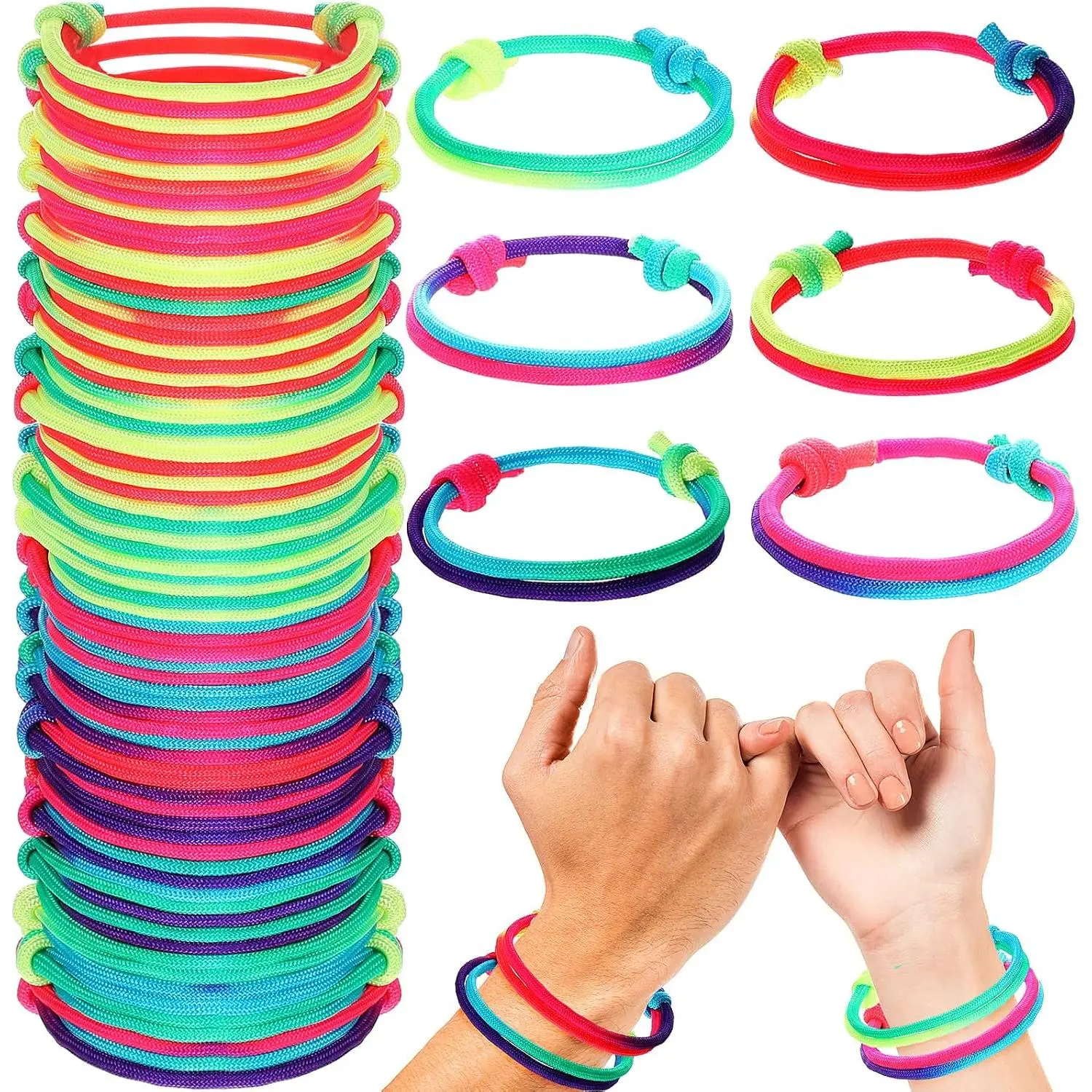 36 count 36 count  to School Bracelets  of School Friendship Bracelet Favors Gifts,  Bulk Adjustable Woven Rope Bracelets for School Classroom Girls Boys Teens  Party Gifts