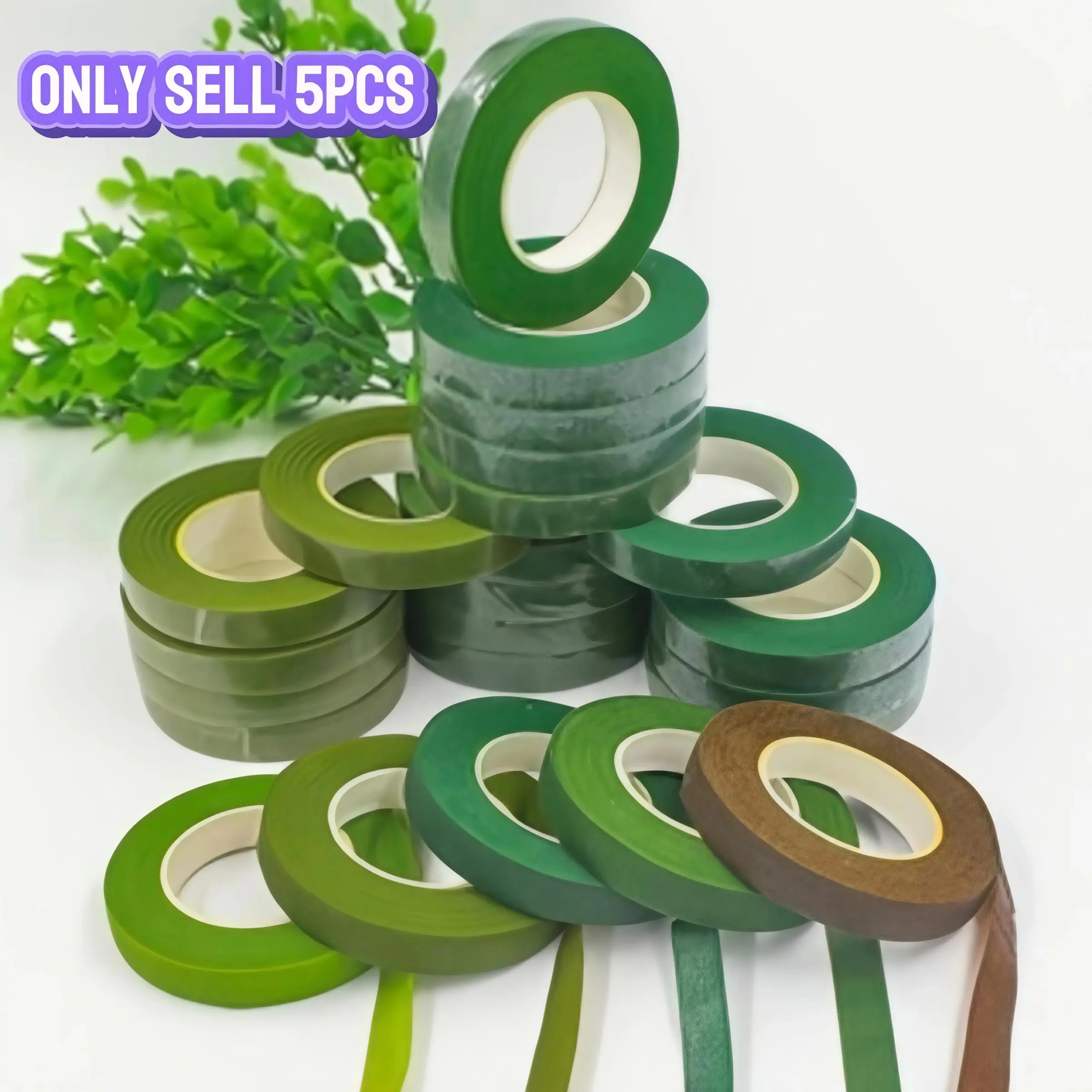 Multi-Color Self-Adhesive Floral Tape, Strong Adhesion, Easy to Use, Ideal for Bouquets, Flower Stems, Daily Floral Arrangements, Creative Decorations
