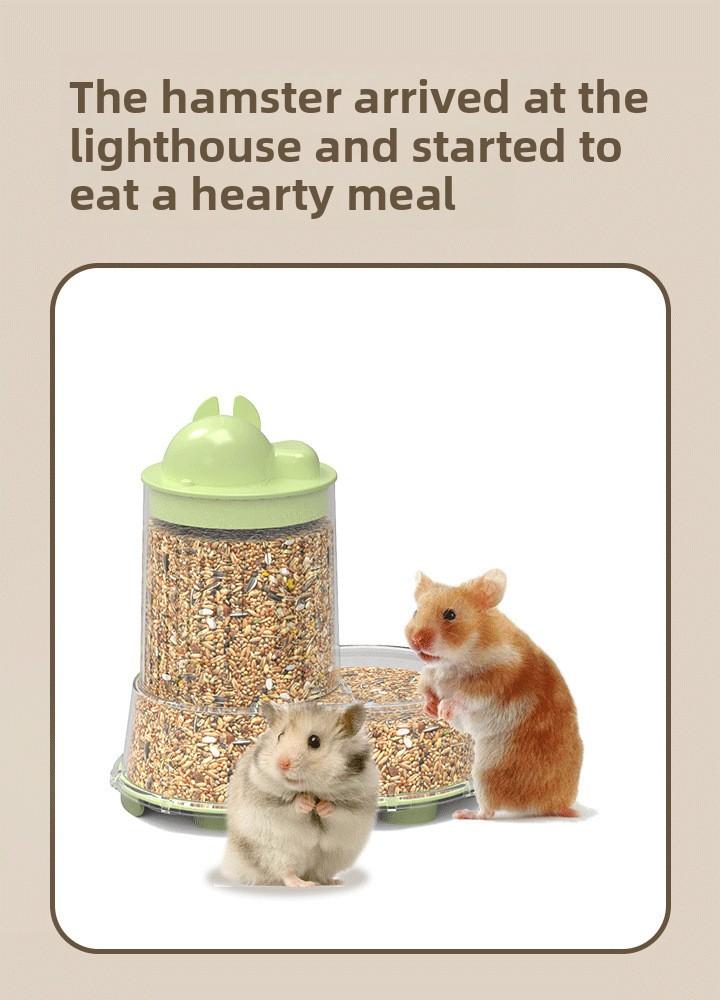 Automatic Hamster Feeder Large Capacity Pet Food Dispenser for Gerbils Guinea Pigs Rabbits Squirrels Hedgehogs Small Animal Supplies