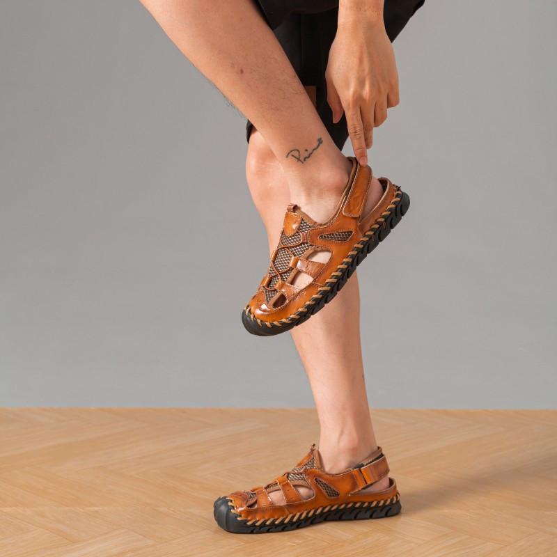 Men's Closed-toe Sports Sandals - Anti-slip Quick-drying Men's Water Sandals Beach Shoes - Casual Walking Breathable Shoes