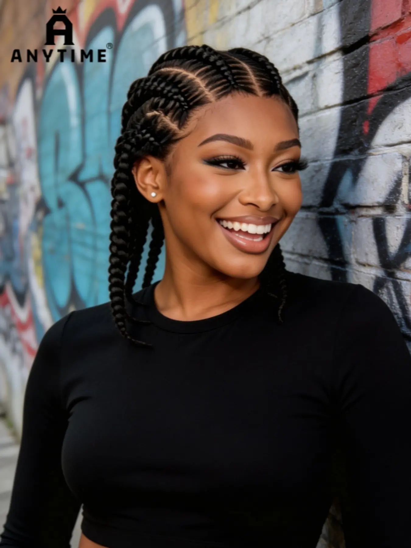 Short Cornrow Braided Wigs for Women, Synthetic Full Lace Braids Wig with Baby Hair, Lace Frontal Braiding Hair Wigs, Artificial Wig