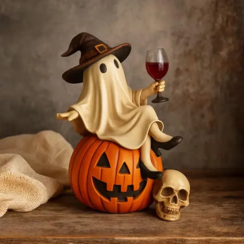 New popular Halloween resin ghost statue, Figurines, wine cup ornament, handicrafts, creative home decoration