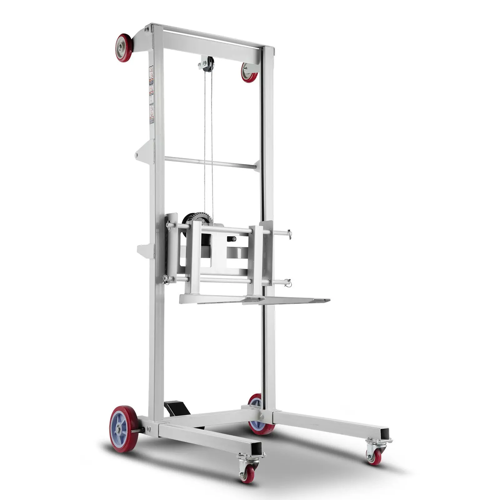 【DealsForYouDays】VEVOR Material Lift Winch Stacker, 551 lbs Capacity Pallet Truck Dolly, 70 in Max Lifting Height Manual Winch Stacker, Multifunctional Manual Pallet Truck Stacker with Wheels and Adjustable Fork