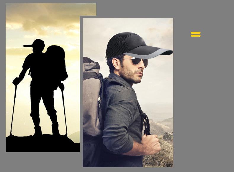 Spring and Summer Outdoor Work Mountaineering Fishing 14cm Long Brim Quick Drying Breathable Baseball Cap Visors