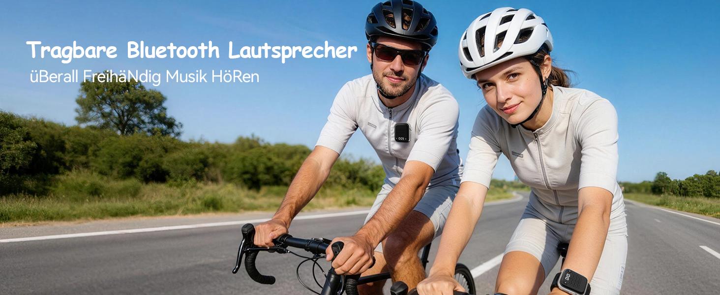 OHLPRO Wearable Bluetooth Speaker, Small, Portable Bracelet & Magnetic Clip-On Wireless Speaker Mini, Stereo HD Sound, Bluetooth 5.3 Hands-Free Function with Time Display, Ideal for Travel Sports