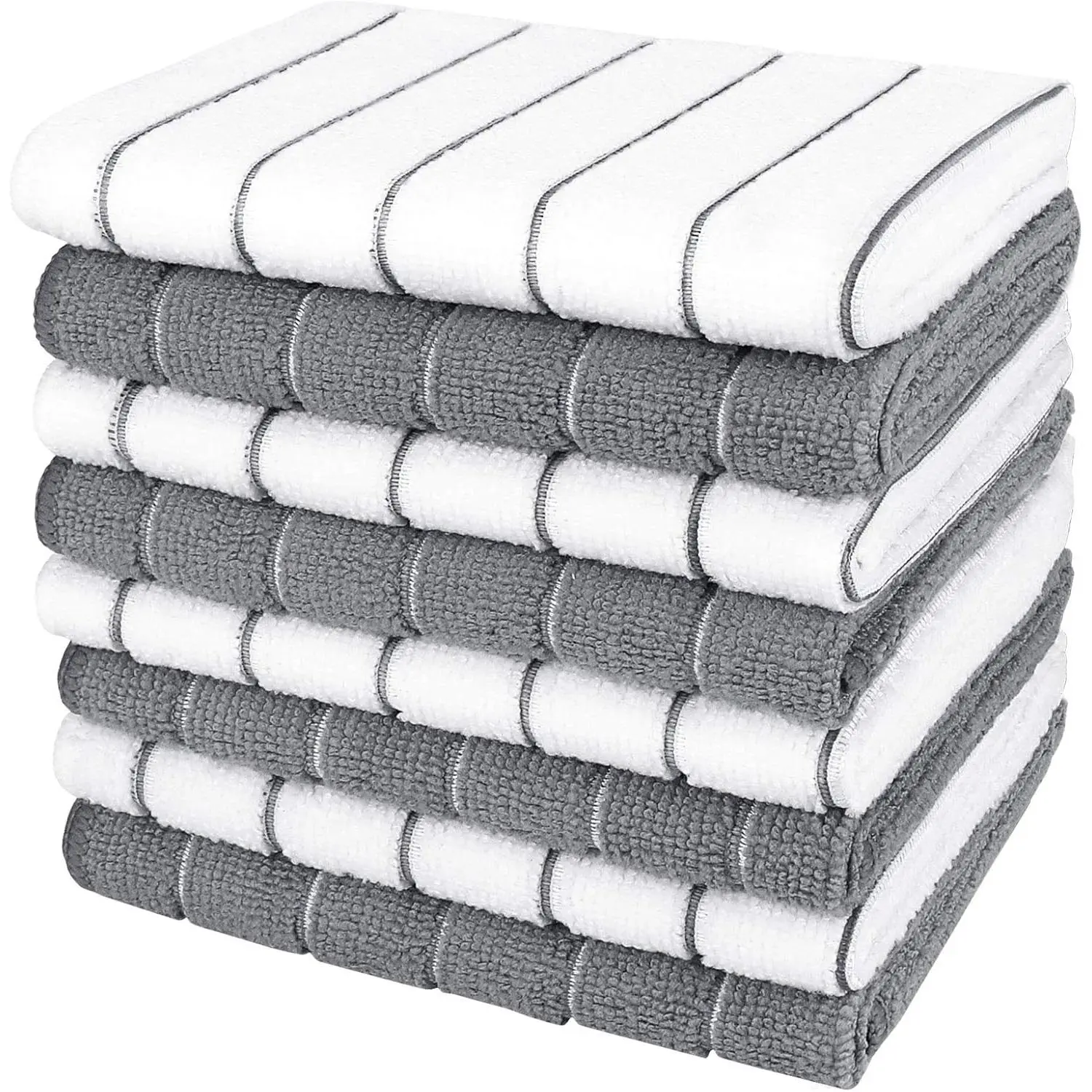 Kitchen Towels, Absorbent Dish Cloth for Kitchen, Soft Dish Towels for Home, Multi-Purpose Cloths for Household Cleaning and Drying-8PK, 12”x12”