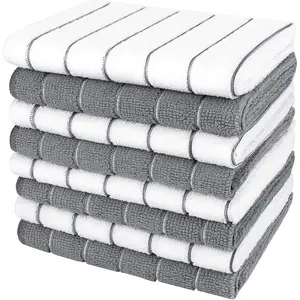 Kitchen Towels, Absorbent Dish Cloth for Kitchen, Soft Dish Towels for Home, Multi-Purpose Cloths for Household Cleaning and Drying-8PK, 12”x12”