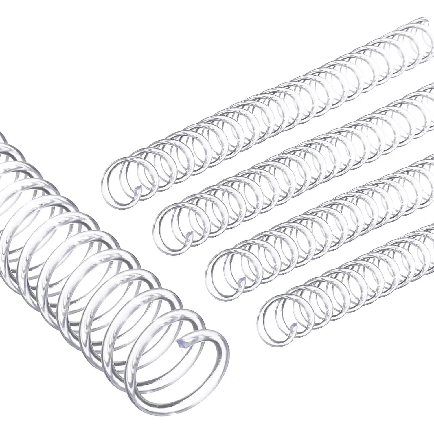 14mm(9/16") Plastic Spiral Binding Coils, 20 Pcs 115 Sheet Capacity 4:1 Pitch Binding Spirals for Binding Paper Sheets, Transparent