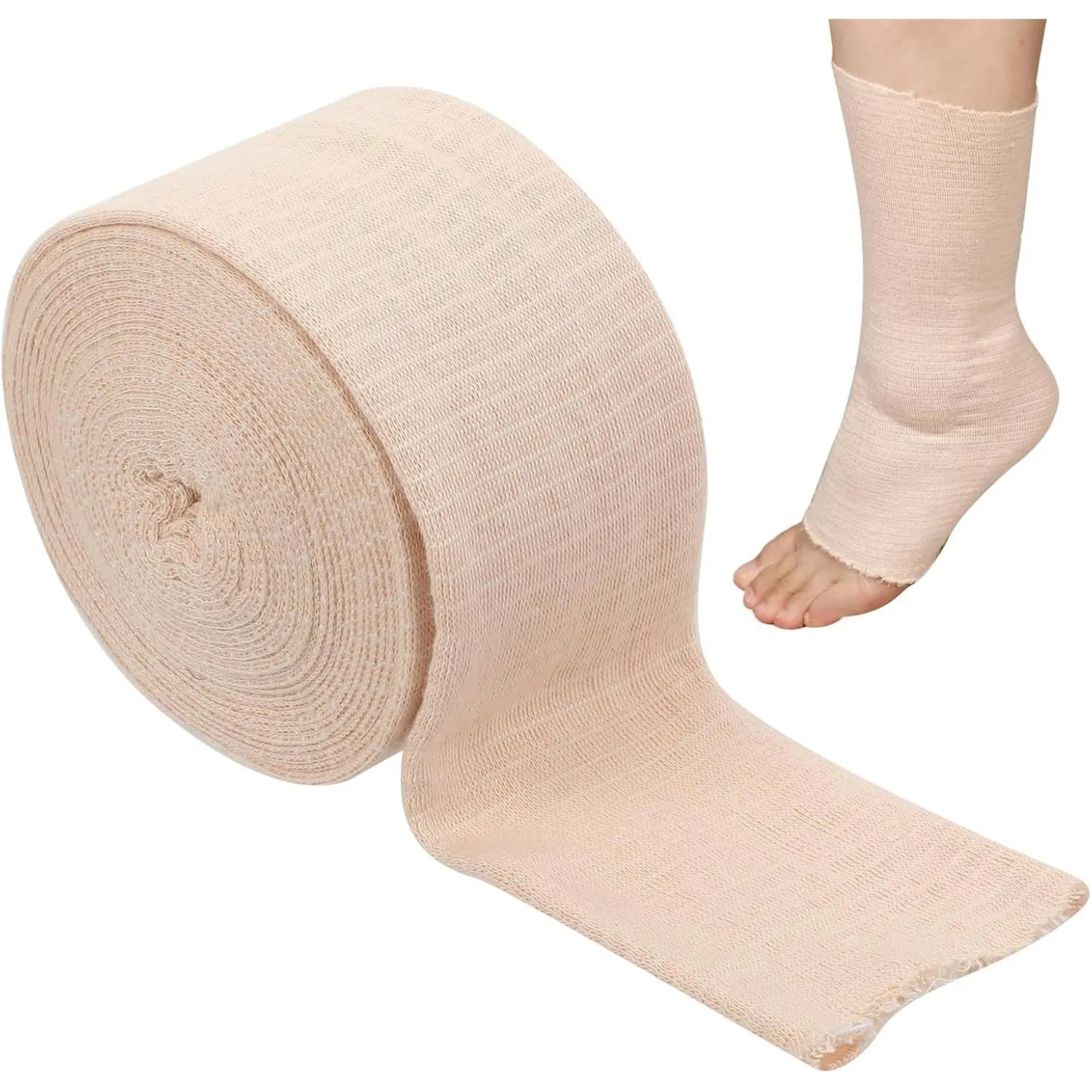 Reusable Elastic Tubular Support Bandage Roll (2.5'' x 5yd, Size B) - Compression Fit Elastic Stockinette Tube Sleeve for Arm, Ankle