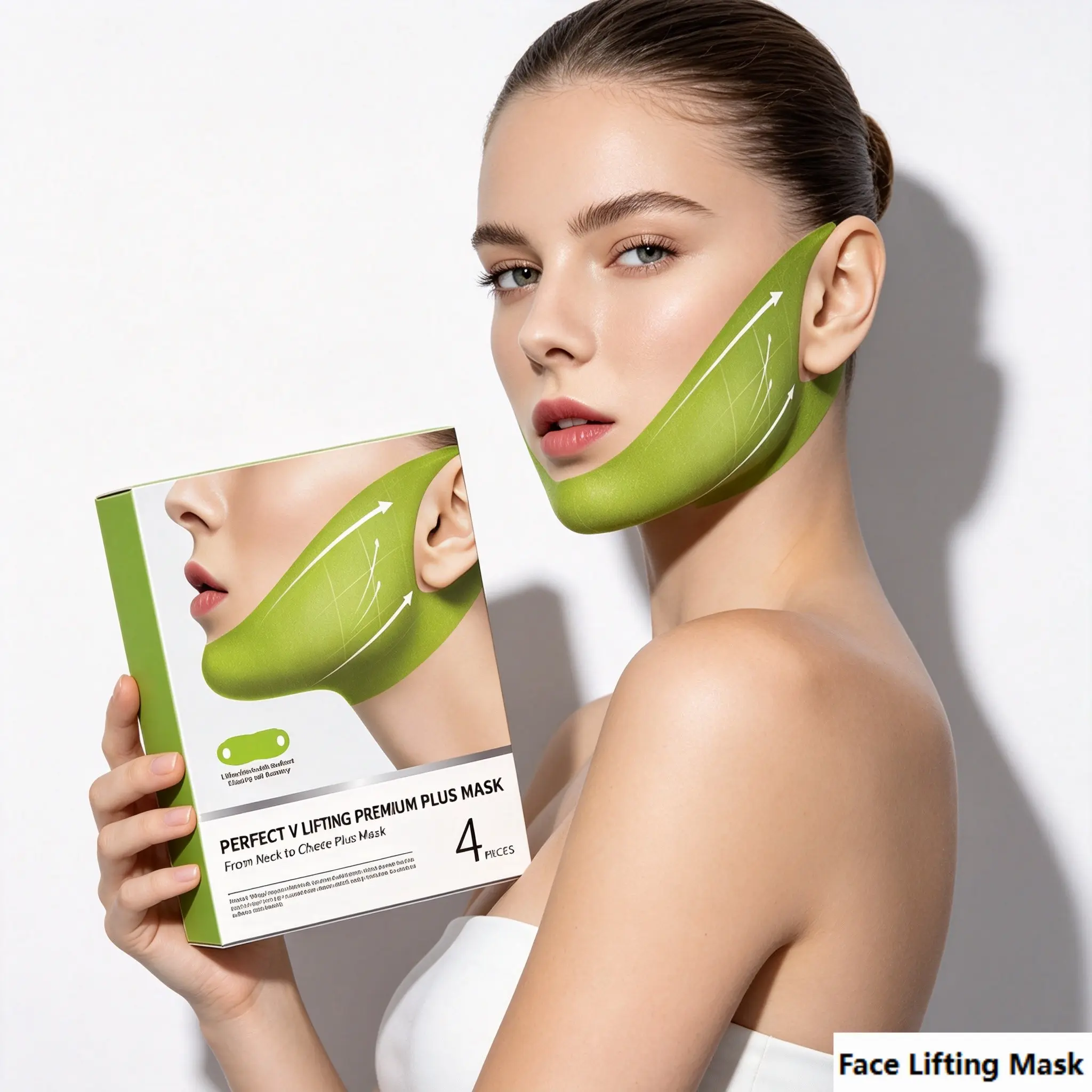 Snatched Jawline Goal Cactus Collagen Ear Hanging V Lifting Mask, Sculpt Clear V Line, Firm Sagging Skin, Facial Mask for Beauty Care