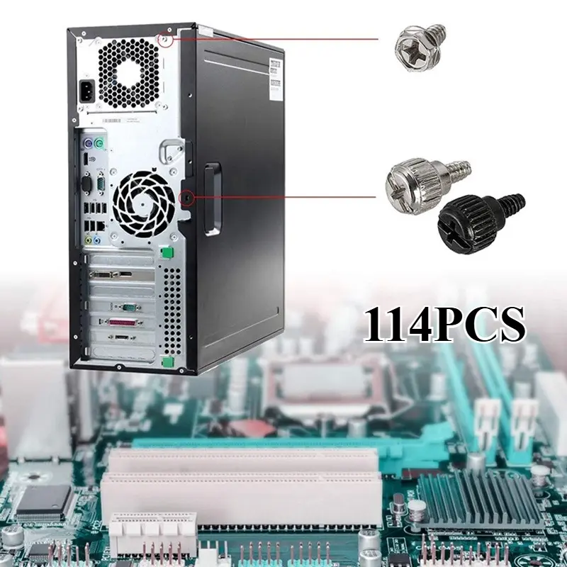 114 pcs/set Computer Screws Accessories DIY Motherboard Set Mounting Hardware Fan Screws Hard Disk Computer Case