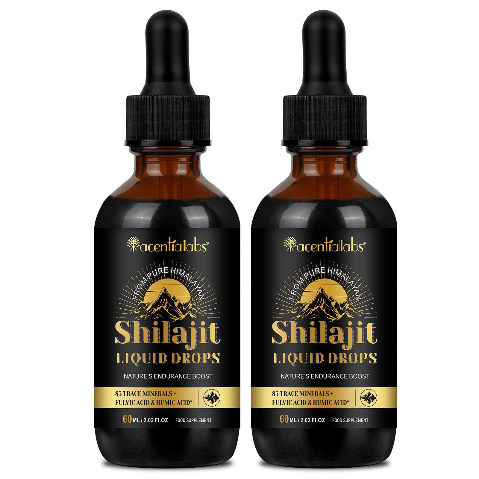 Shilajit Liquid Drops, 1 Box/2 Boxes Body Care Liquid Drops, Black Moisturizing Body Care Product for Men and Women, Fitness Absorbable Supplements