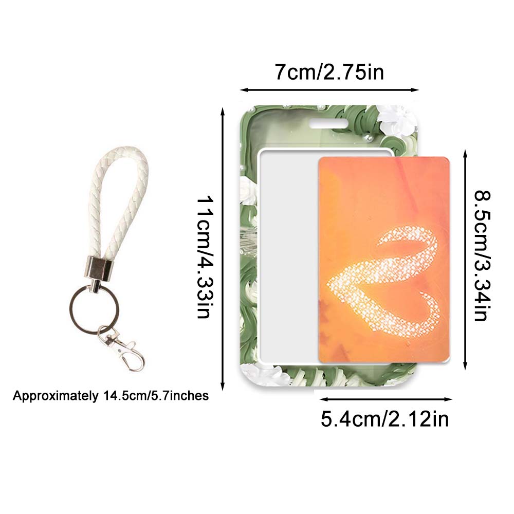 Butterfly & Flower Pattern ID Card Holder, 1 Count Creative Slide Cover Card Protector, Identification Badges & Supplies for Students School Office, Classroom Supplies