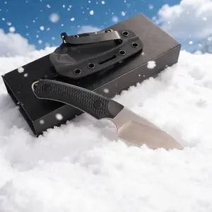 1pc 662 Straight Knife with Sheath, Multi-Functional Edc Pocket Knife, Kitchen Essential, Camping Travel Tool, Durable Daily Use, Gift for Men