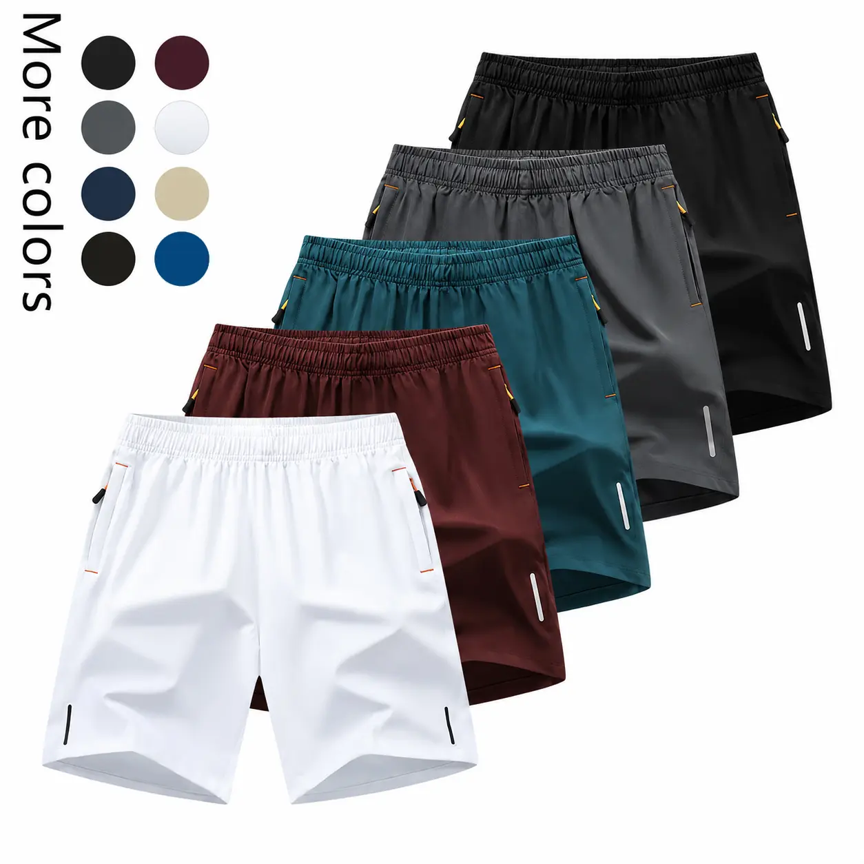SummerVibes Men's Thin Shorts, Thin Fabric, Summer Fashion Men's Wear, Sports and Fitness, Outdoor Running and Playing, Multiple Colors to Choose from, Lightweight Shorts, Breathable and Comfortable for Daily Commuting