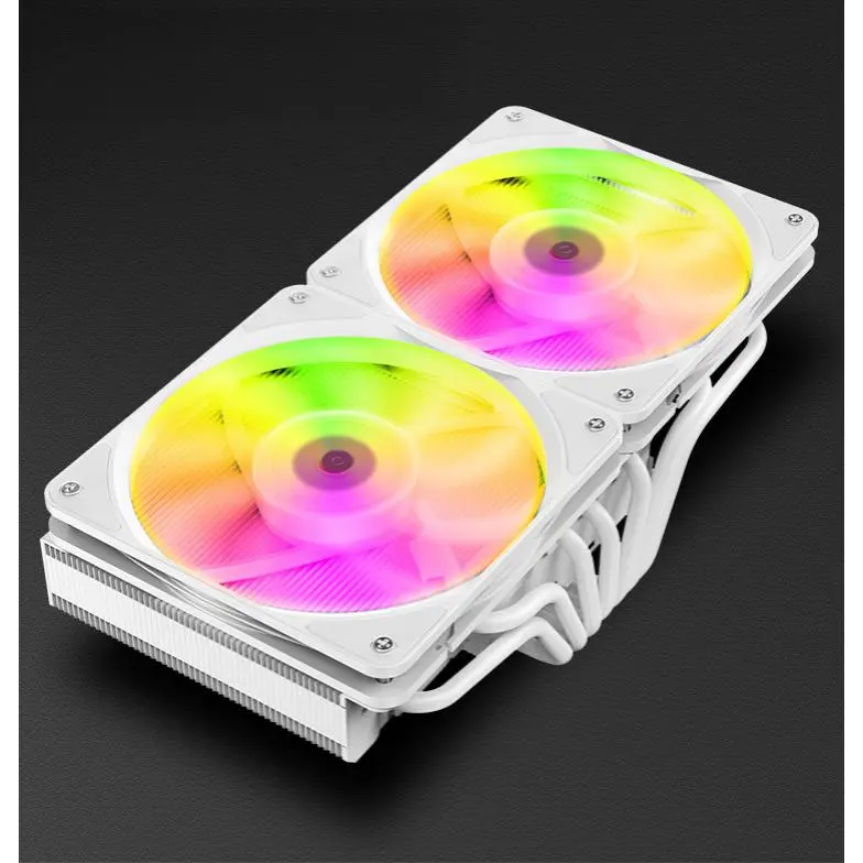 Down Pressure CPU Cooler with ARGB Lighting, PWM Silent Cooling Fan, Efficient Heat Dissipation for 13th Gen 1700 Processors & AMD Desktops