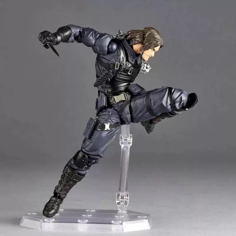 Moon Knight Figure Revoltech AMAZING YAMAGUCHI Avengers Marc Spector Winter Soldier Action Figurine PVC Movable Model Toys Gifts