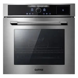 24 Inch Built-in Steam Oven Combo, 2.5 Cu.ft Electric Wall Oven with Touch & Knob Control, Steam Function, 5 Cooking Modes, Triple Glass Door, Easy Clean Interior, Timer & Safety Lock, Stainless Steel