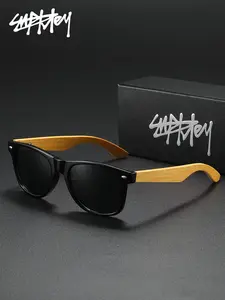 SUPKLEY Unique Design, Comfortable Nose Support, Unisex Polarizing Film Sunglasses, Square Frame, Uv Resistant, Suitable For Driving And Outdoor Activities, Reducing Glare And Giving Gifts