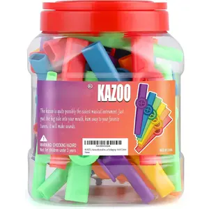 36 count Plastic Kazoo Bulk - Multi Colors, Party Favors,  Christmas  Bulk Items, Kazoos Musical Instruments for  Classroom and Events