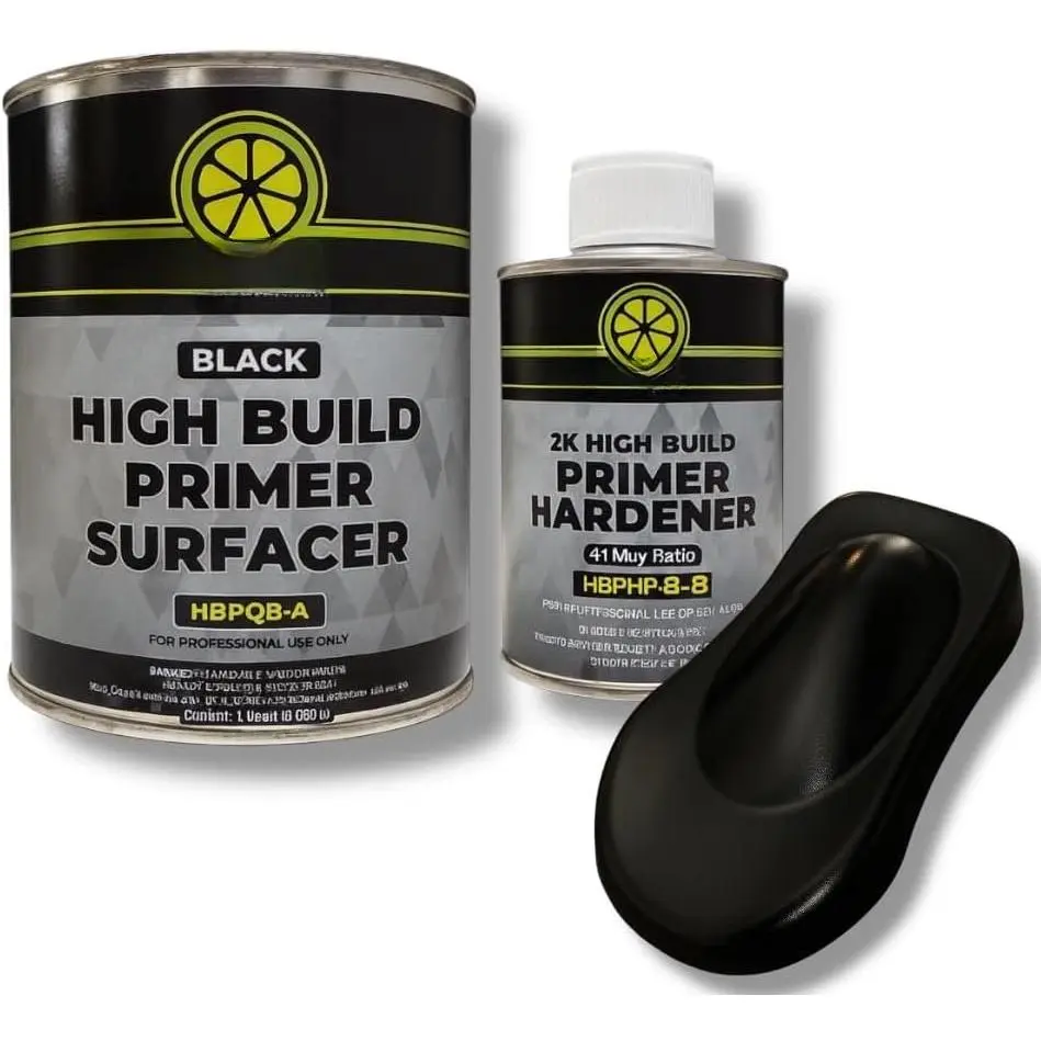 Sand-able Automotive Primer Surfacer, Direct-to-Metal, High Build  Urethane, 1.25 Quart kit, (Black) 4:1 mixture
