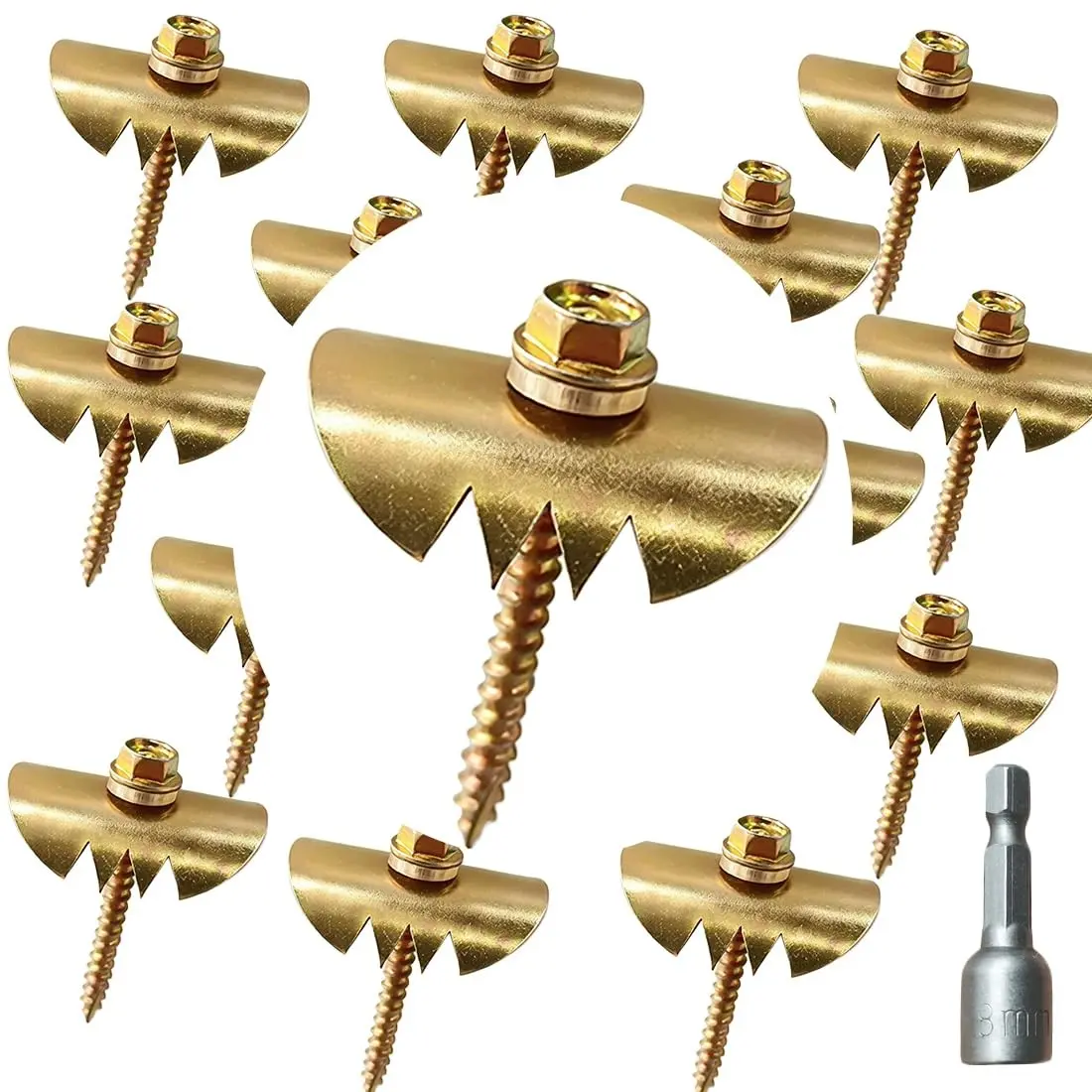 100 Set 2 Inch Wire Fence Fasteners for Wood, Rust-Proof Fencing Staples Screws for Wire Mesh Woven Fencing, Ideal for Farm & Garden - Reusable, Quick Install No Hammer Needed