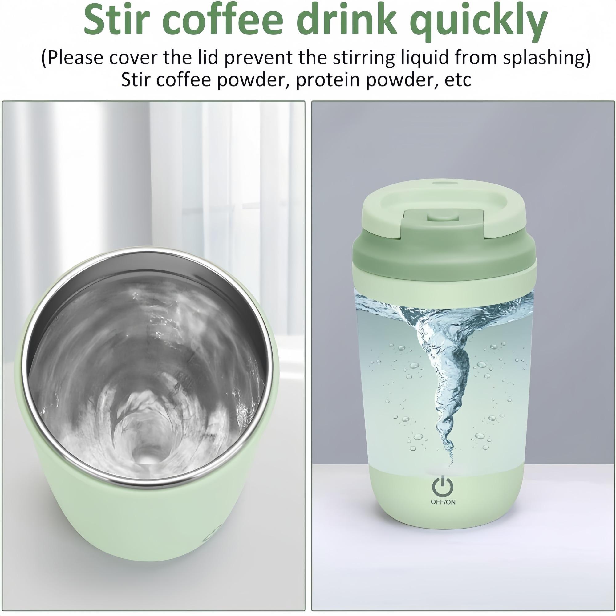 Portable Electric Stirring Mug, USB Rechargeable Magnetic Stirring Mug with Cable, Automatic Stirring Block Coffee Mug for Home, Office, Travel, Dormitory Portable Electric Stirring Mug, USB Rechargeable Magnetic Stirring Mug with Cable, Automatic Stirring Block Coffee Mug for Home, Office, Travel, Dormitory