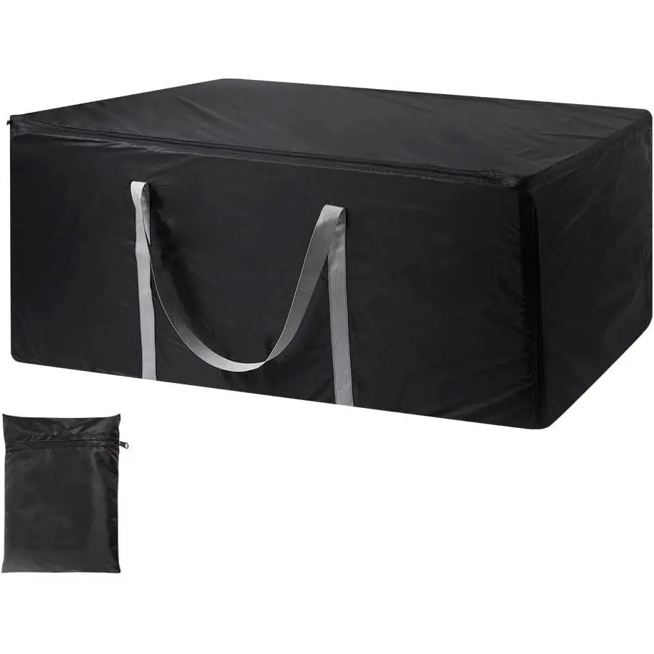 Outdoor Cushion Storage Bag Waterproof, Extra Large Patio Cushion Storage Bag with Zipper and Handles, 177 Gallon Heavy Duty Large Storage Bags for Cushions, Pillows, Blankets Storage